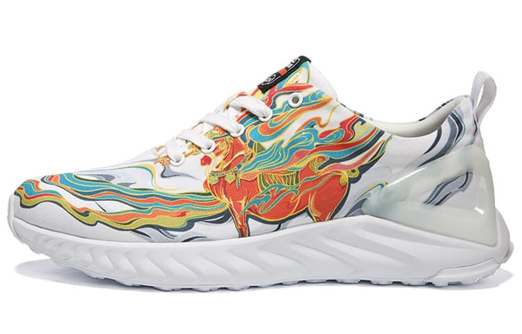 Кроссовки для бега PEAK Low-Top Running Shoes White Orange - изображение 1