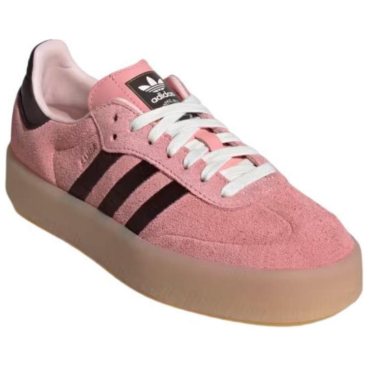 Кроссовки Adidas Originals SAMBAE Устойчивая к истиранию низкая обувь для скейтбординга Женская Розовая - изображение 3