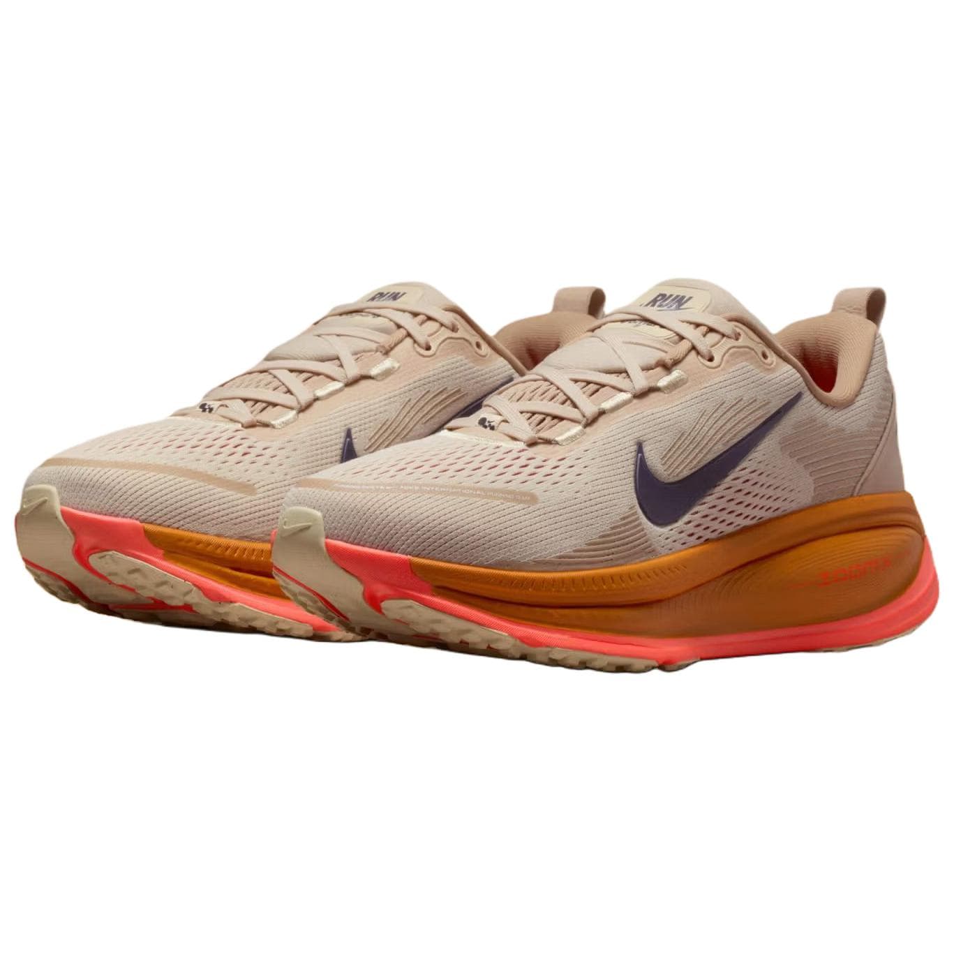 Кроссовки для бега Nike Vomero 18 Беговые кроссовки Женские Бежево-коричневый - изображение 3