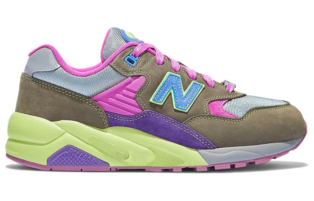 Кроссовки для бега Stray Rats x New Balance 580 Pink Green - изображение 2