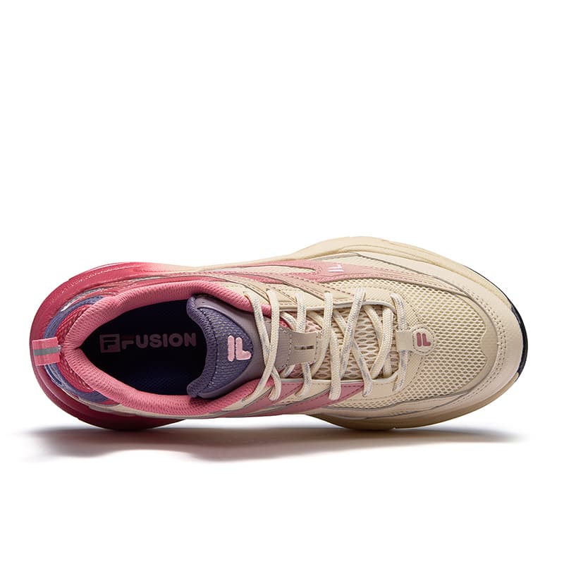 Кроссовки для бега FILA FUSION Легкая трасса Обувь Низкий верх Беговые кроссовки Женские Бежевый Красный - изображение 3