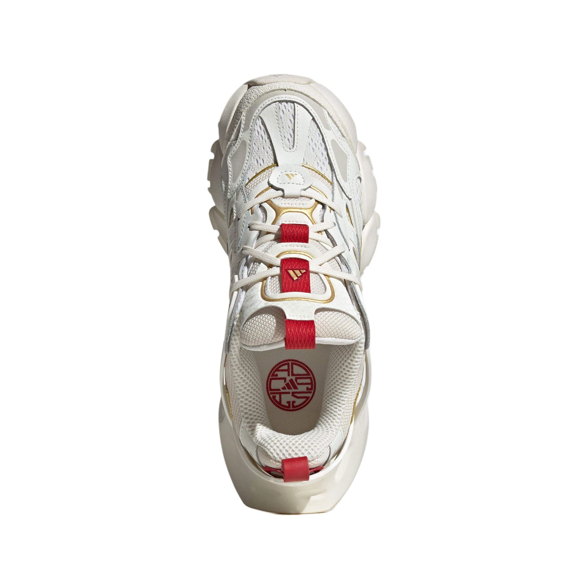 Кроссовки Adidas XLG RUNNER DELUXE Кожа Низкие Кроссовки с Толстой Подошвой Унисекс Белый Золото - изображение 3