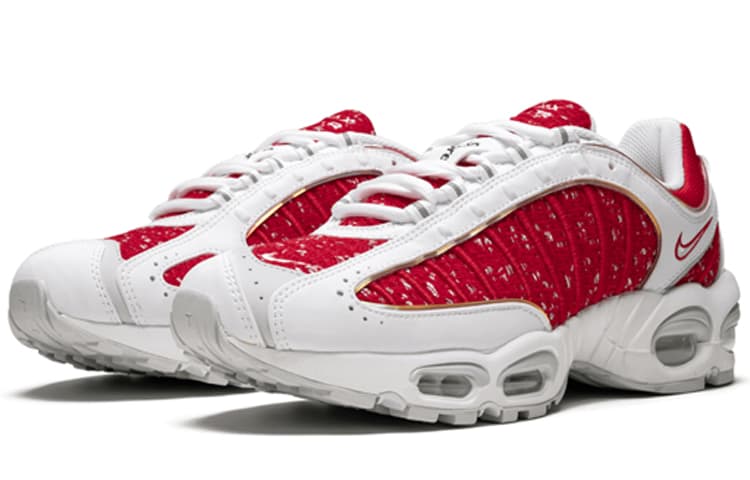 Кроссовки для бега Supreme x Nike Air Max Tailwind 4 Red White - изображение 3