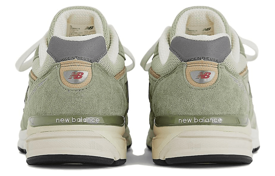 Кроссовки для бега New Balance 990 V4 Green White - изображение 4