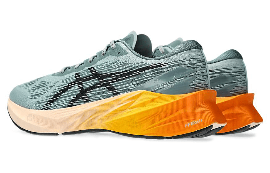 Кроссовки для бега Asics Novablast 3 Green Orange - изображение 4