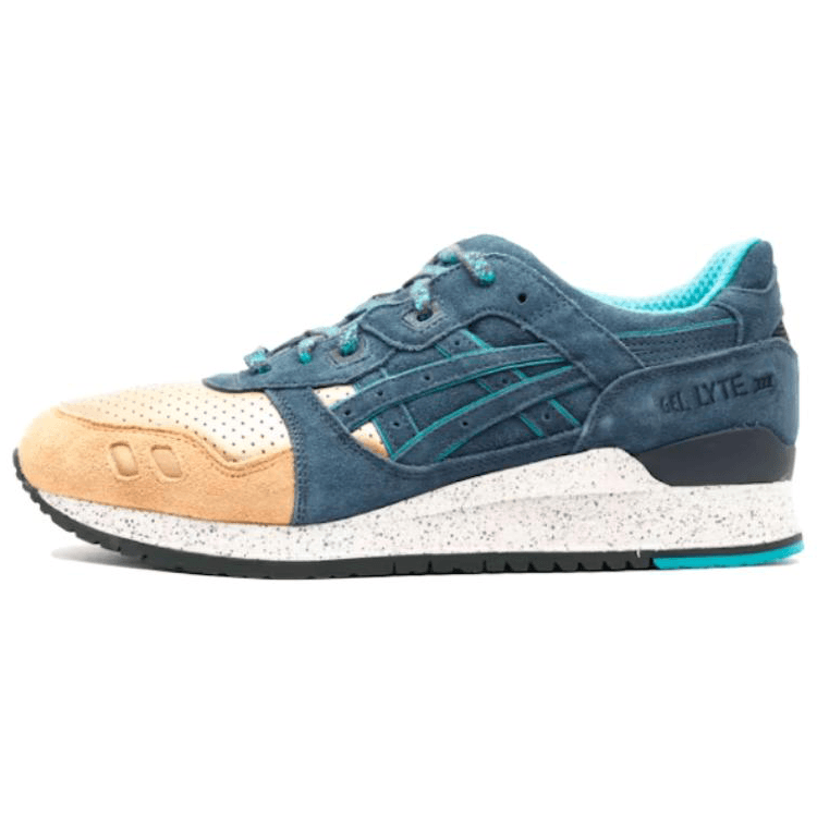 Кроссовки ASICS Износостойкий Низкий Топ Повседневная Обувь Унисекс Синий Белый Желтый - изображение 1
