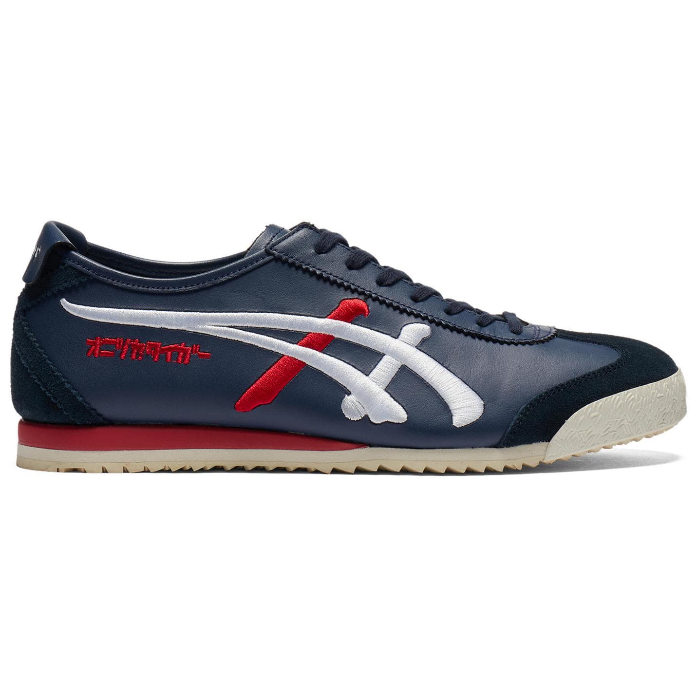 Кроссовки Onitsuka Tiger MEXICO 66 Противоскользящая Устойчивая к истиранию Низкий Верх Повседневная Обувь Унисекс Синий Белый - изображение 2