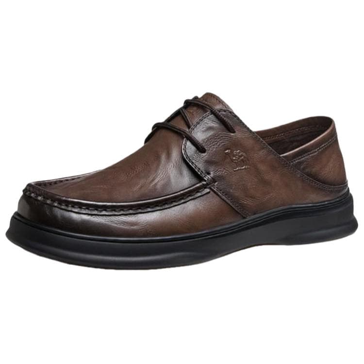 Camel Color Casual Leather Shoes Men's Верблюжий цвет Повседневные кожаные туфли Мужские - изображение 1