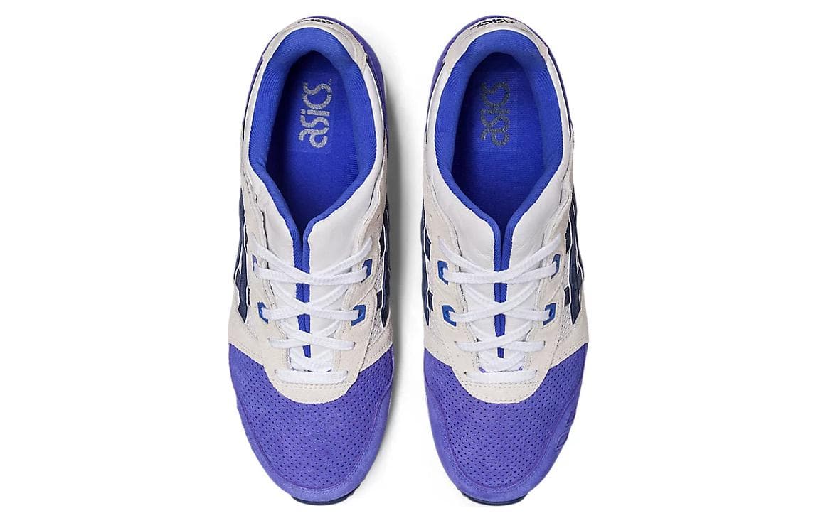 Кроссовки Asics Gel Lyte 3 Удобная Круглая Нога Устойчивая к Износу Низкая Повседневная Обувь Унисекс Синяя Белая - изображение 2