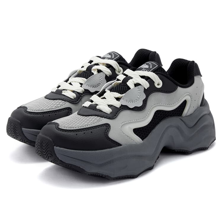 Кроссовки 361° Dumpling Shoes противоскользящие устойчивые к истиранию низкий верх повседневная обувь женский обсидиановый черный - изображение 3