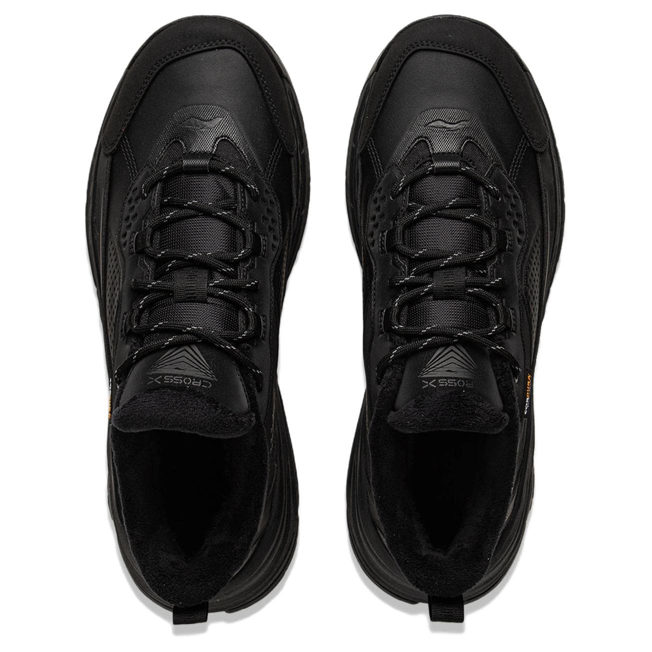 Кроссовки Li-Ning LINING Cloud 2LOW Флисовая подкладка Светоотражающий Мягкий Покрытие на платформе Увеличение роста Удобный Амортизация Противоскользящий Износостойкий Термозащитный Oтскок Лоу-топы Повседневный Унисекс Черный - изображение 4