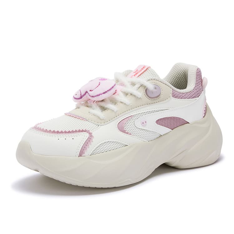 Кроссовки 361° XIAOZHUPEIQI Penguin Shoes Устойчивые к износу Амортизация Низкий верх Повседневная обувь Женская Пыльно-розовый - изображение 2