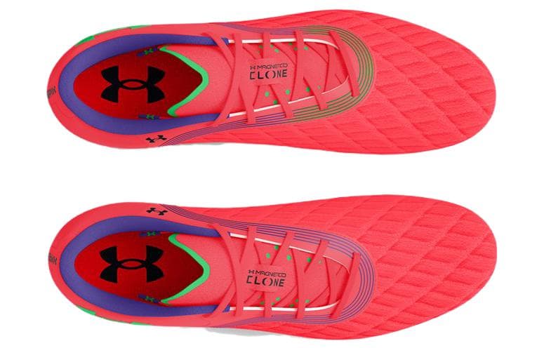 Кроссовки для футбола Under Armour Clone Magnetico Pro FG Твердый Грунт Футбольные Бутсы Унисекс Красный - изображение 4