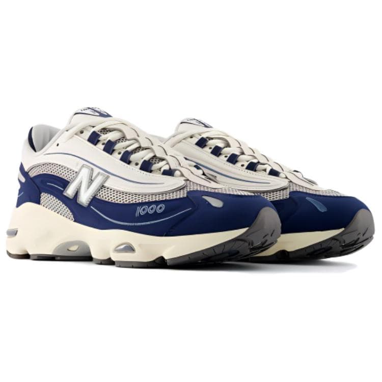 Кроссовки New Balance NB 1000 Устойчивый к истиранию Низкий верх Повседневная обувь Унисекс Синий Белый - изображение 3