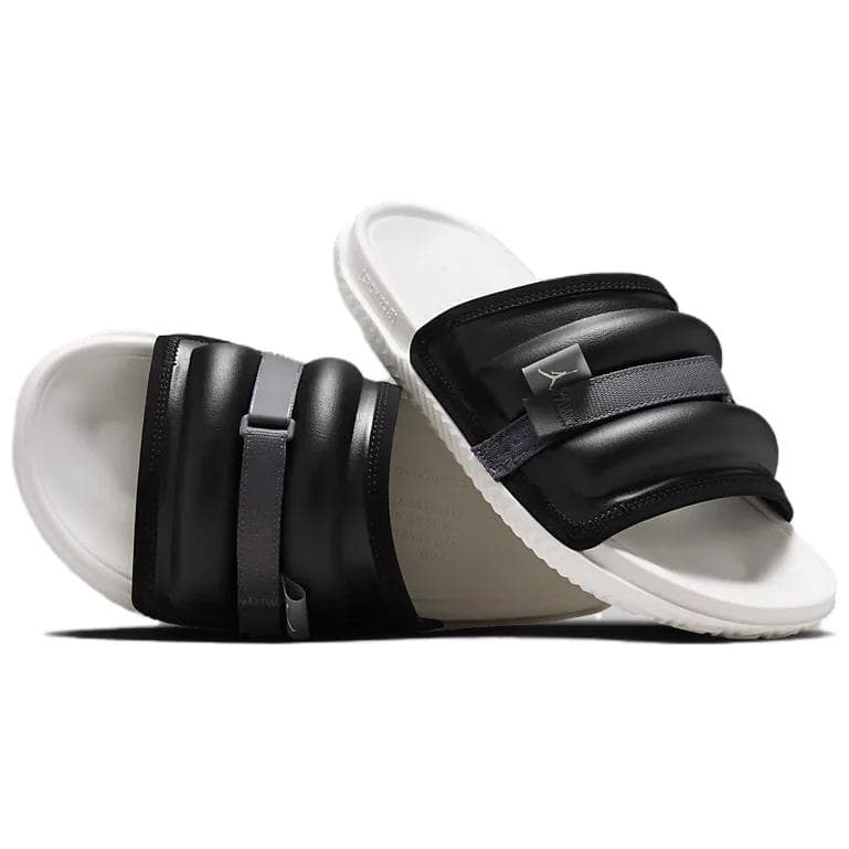 Сандалии Jordan Super Play Slide Удобные мягкие противоскользящие шлепанцы мужской черный белый - изображение 3