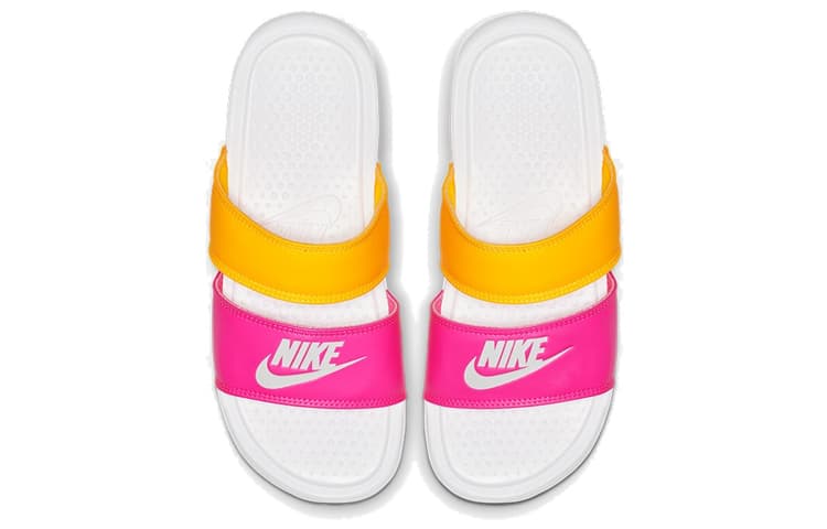 Сандалии Nike Benassi Duo Ultra Slide White Yellow Pink - изображение 3