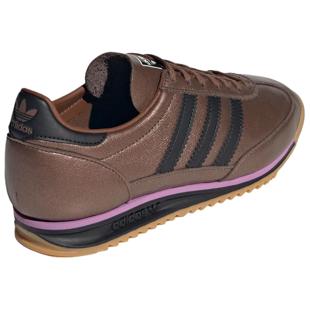 Кроссовки Adidas Originals SL 72 OG Кожа Повседневная Обувь Женская Мягкий Коричневый - изображение 4