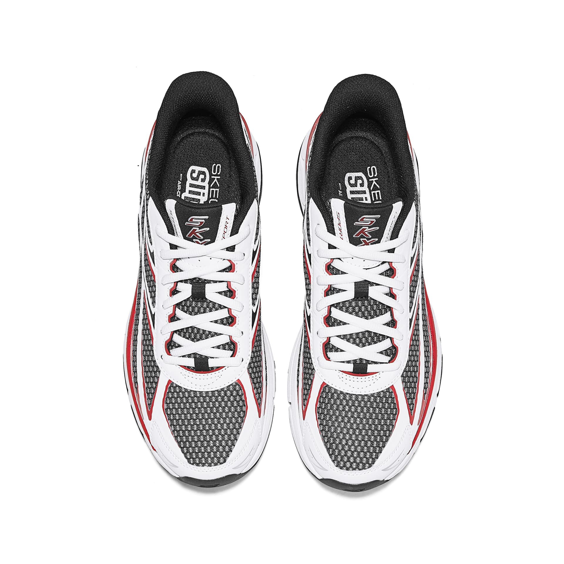 Кроссовки Skechers Серебряный Панель Легкий Low Топ Повседневная обувь Мужской Белый - изображение 5