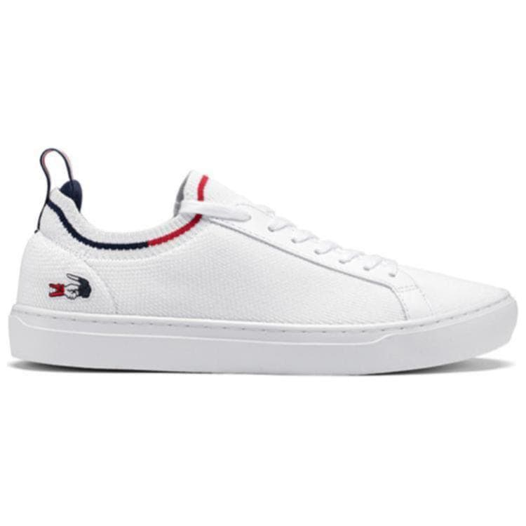 Кроссовки LACOSTE Ткань Противоскользящая Низкий Верх Повседневная Обувь Мужская Белая - изображение 2