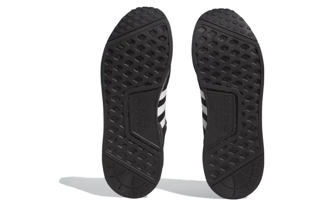 Кроссовки Adidas Originals NMD_R1 V2 Ткань Устойчивая к истиранию Низкий верх Повседневная обувь Мужская Основной черный - изображение 5