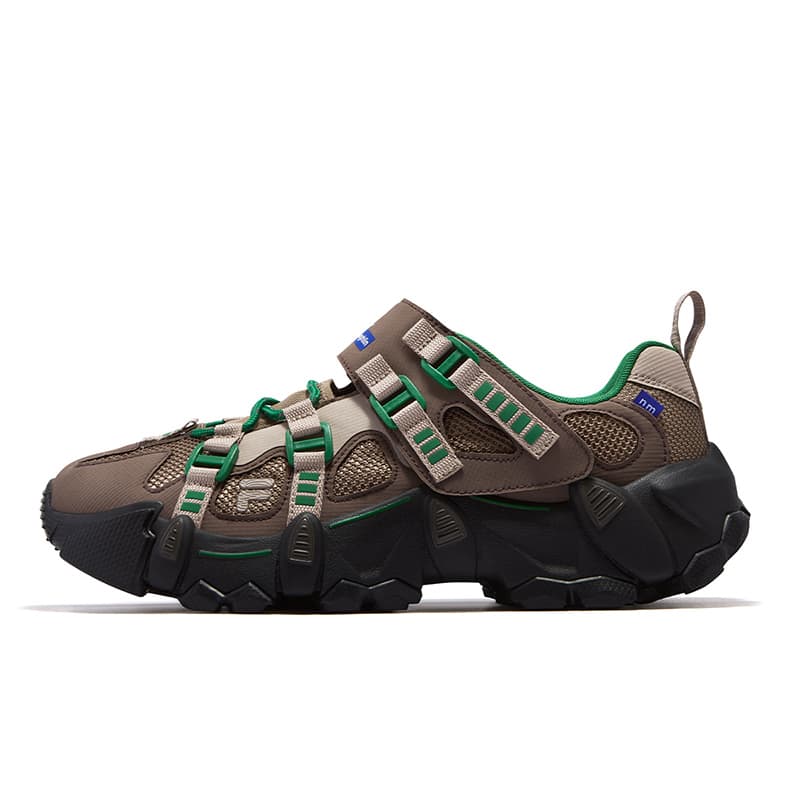Кроссовки FILA FUSION EXOCET Mountains Shoes NICOLENM Коллаборация Edition Низкий Топ Повседневная обувь Мужская Нефтяной Серый - изображение 1