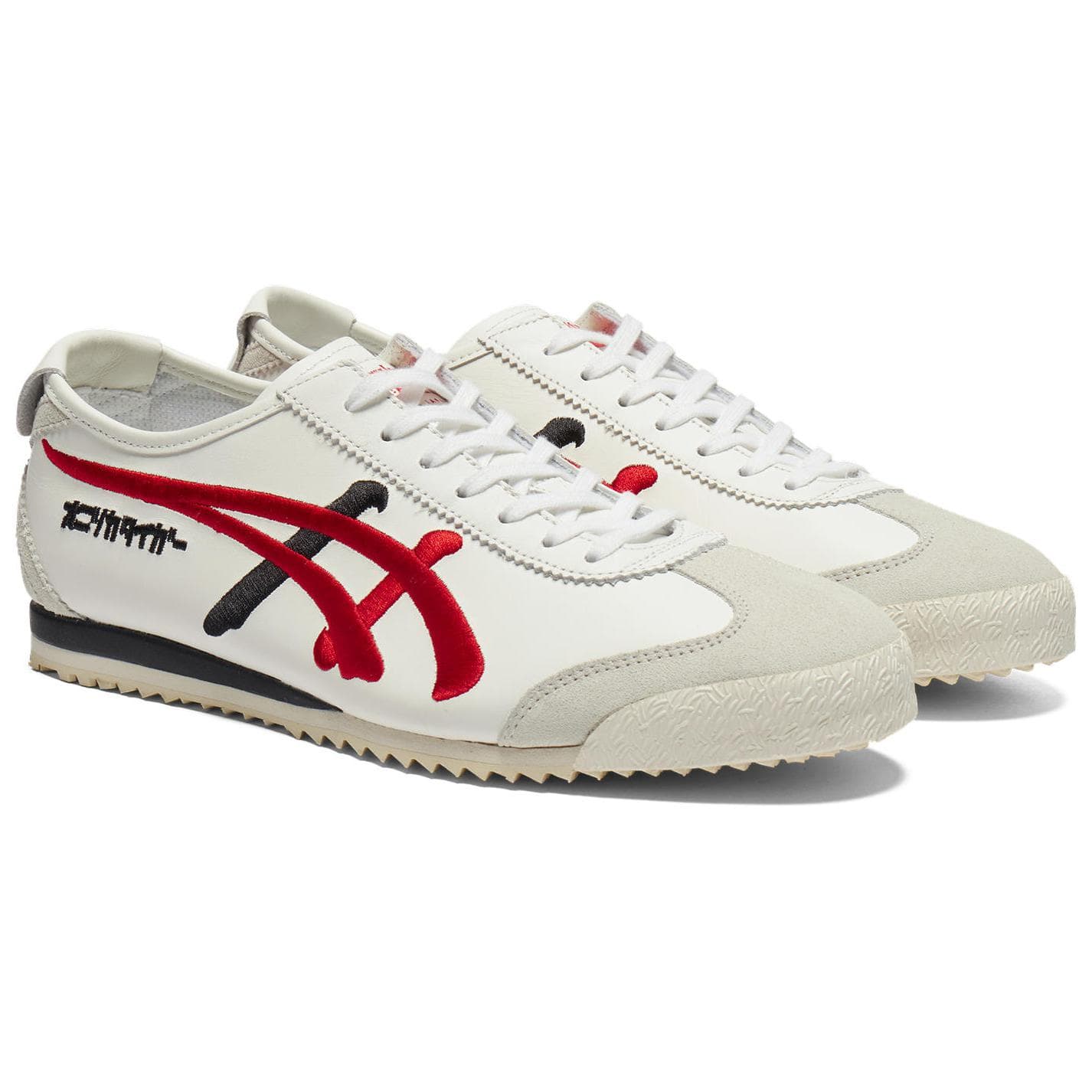 Кроссовки Onitsuka Tiger MEXICO 66 Противоскользящая Устойчивая к истиранию Низкий Топ Повседневная Обувь Унисекс Белый Красный - изображение 3