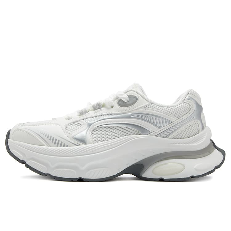 Кроссовки 361° Heart Shoes противоскользящие устойчивые к истиранию низкий топ повседневная обувь для женщин серебряный белый - изображение 1