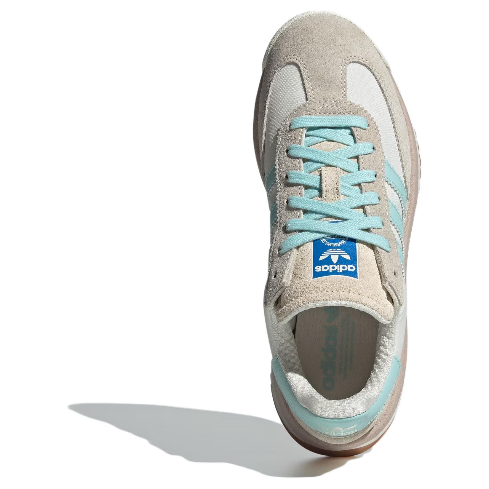 Кроссовки Adidas Originals SL 72 Противоскользящая Устойчивая к истиранию Низкий Топ Повседневная Обувь Женская Бежевая Синяя - изображение 4