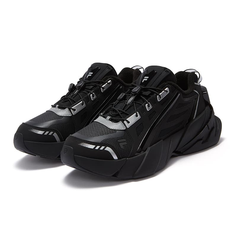 Кроссовки FILA FUSION Ti 22 Кэжуал Низкий Топ Черный/Silverware Серый Мужской - изображение 2