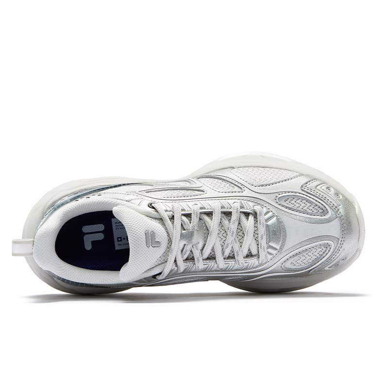 Кроссовки FILA FUSION BUZZARD II Meteorite Shoes 2 Дышащий Low Топ Повседневная обувь Женские Серый белый - изображение 3