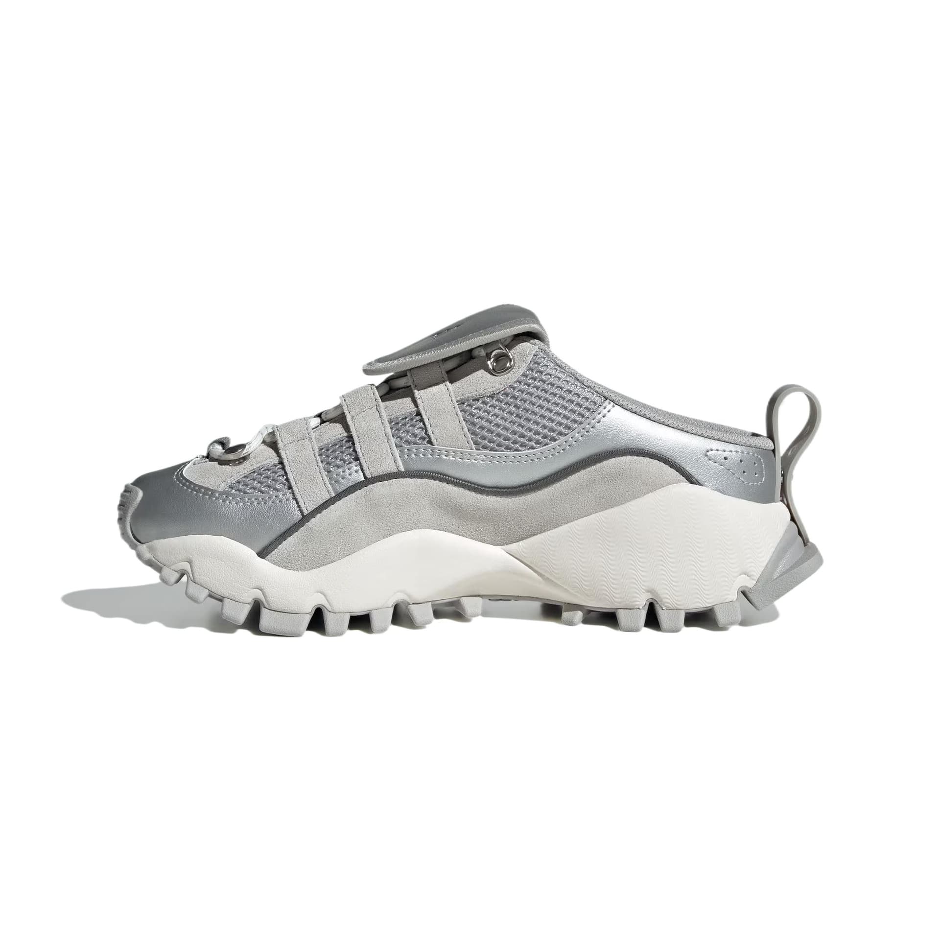Кроссовки Adidas FOS SEEULATER MULE Низкий топ Повседневная обувь Женская Металлический серебристый - изображение 2