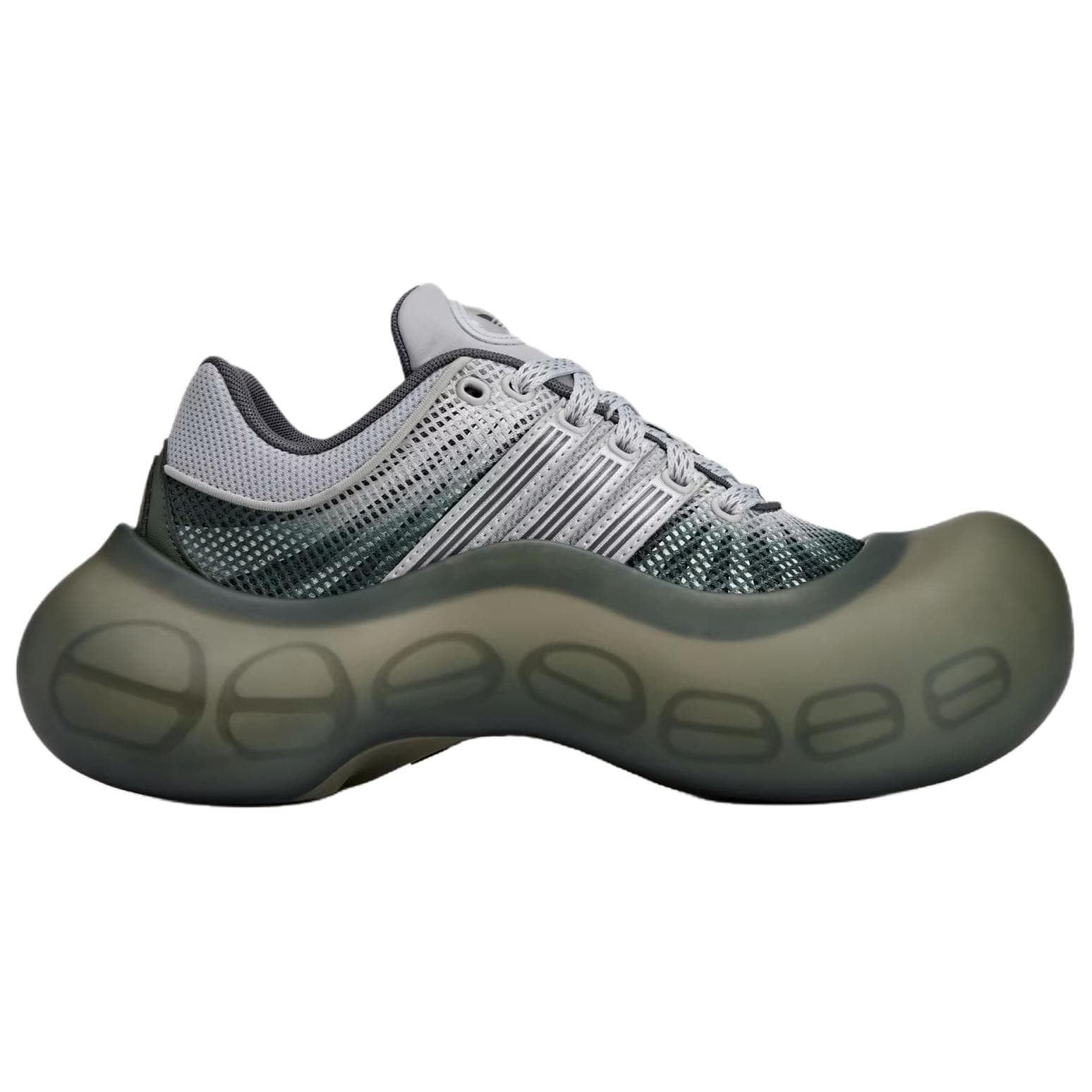 Кроссовки AVAVAV X adidas originals Moonrubber Megaride Дышащая Повседневная Обувь Женская Серый Белый - изображение 2
