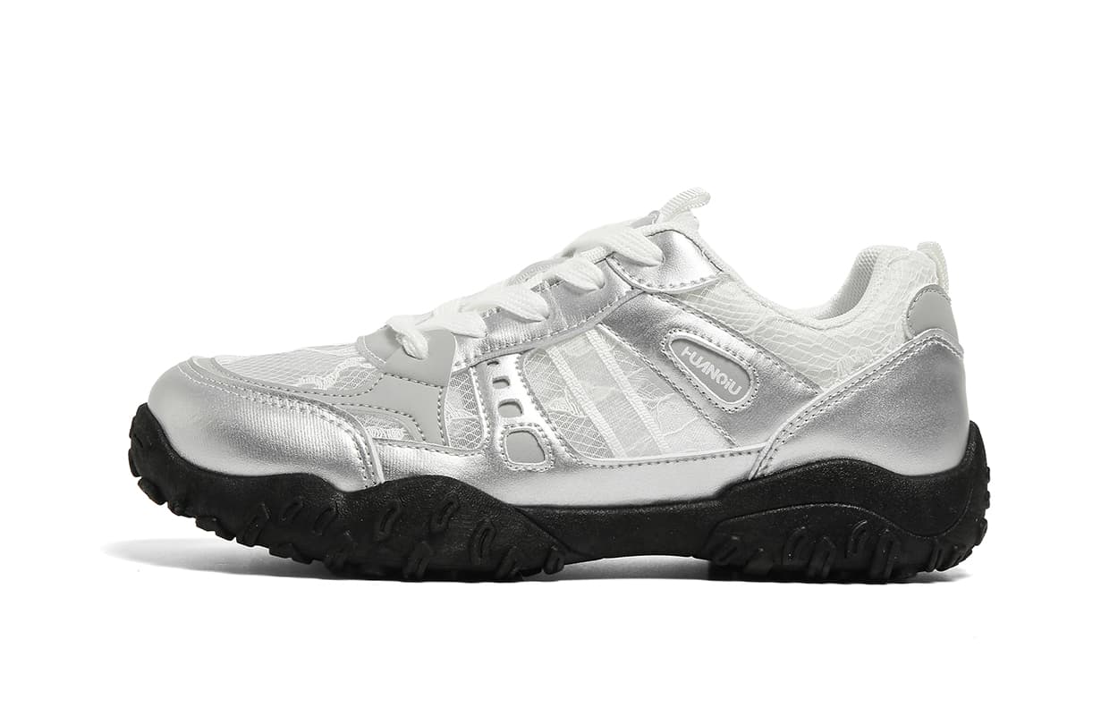 Кроссовки HUANQIU Low Топ Повседневная обувь Women's Silver - изображение 1