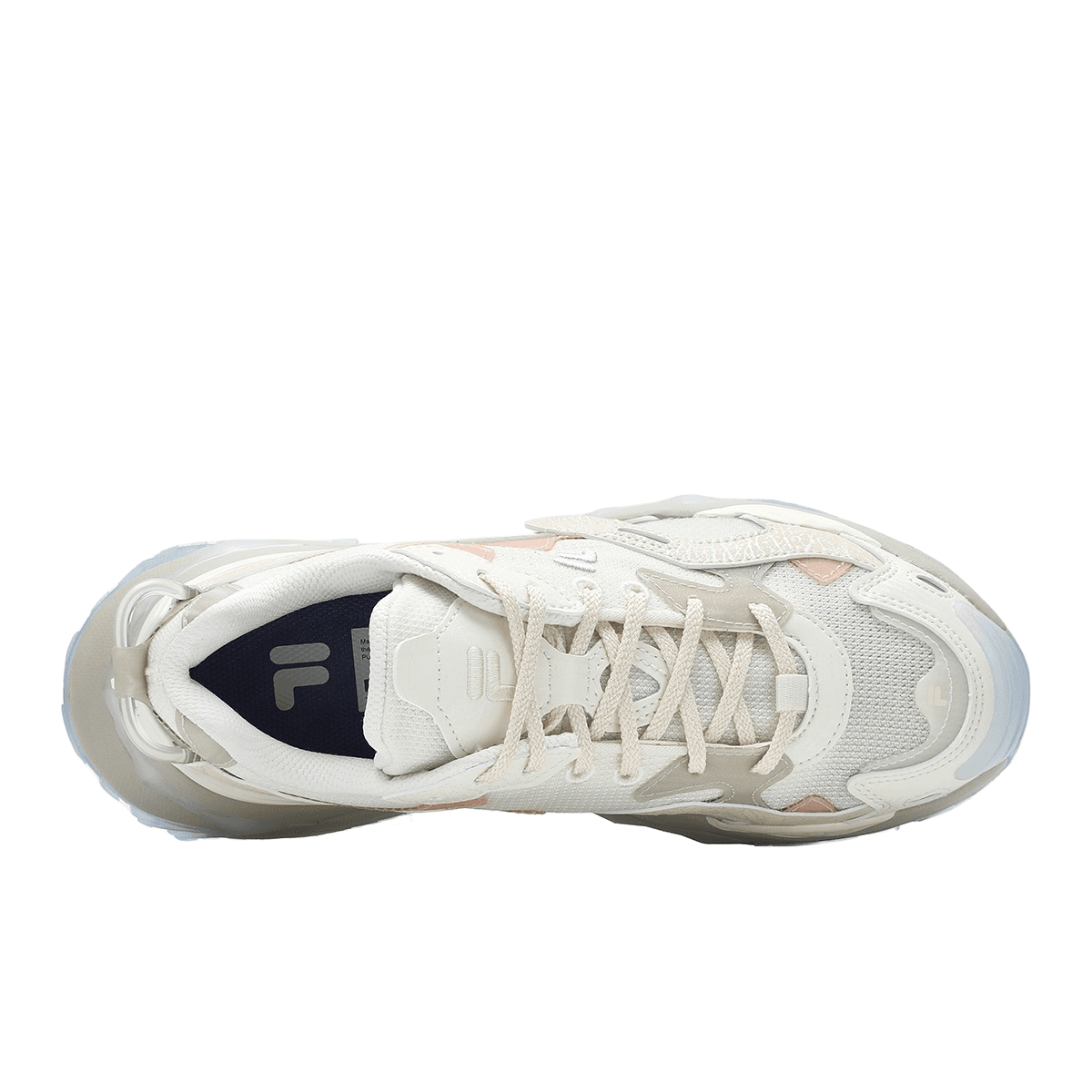 Кроссовки FILA FUSION Бьянко Ткань Дышащий Low Топ Повседневная обувь Women's White Розовый - изображение 3