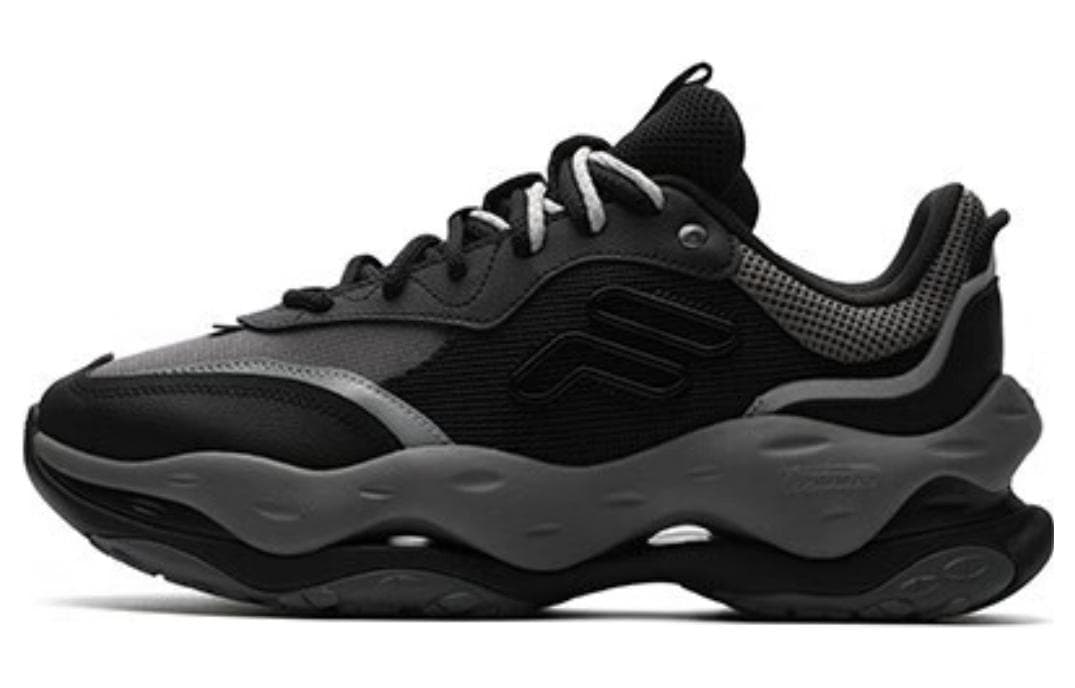 Кроссовки FILA FUSION Сетка для сыра Текстиль Синтетическая кожа Низкий топ Повседневная обувь Мужская Черная - изображение 1