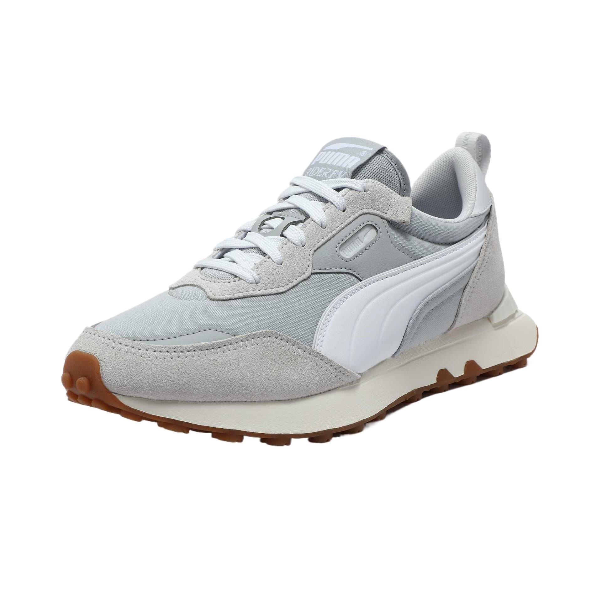 Кроссовки PUMA Rider FV Износостойкая и Легкая Низкий Верх Повседневная Обувь Унисекс Светло-Серый - изображение 2