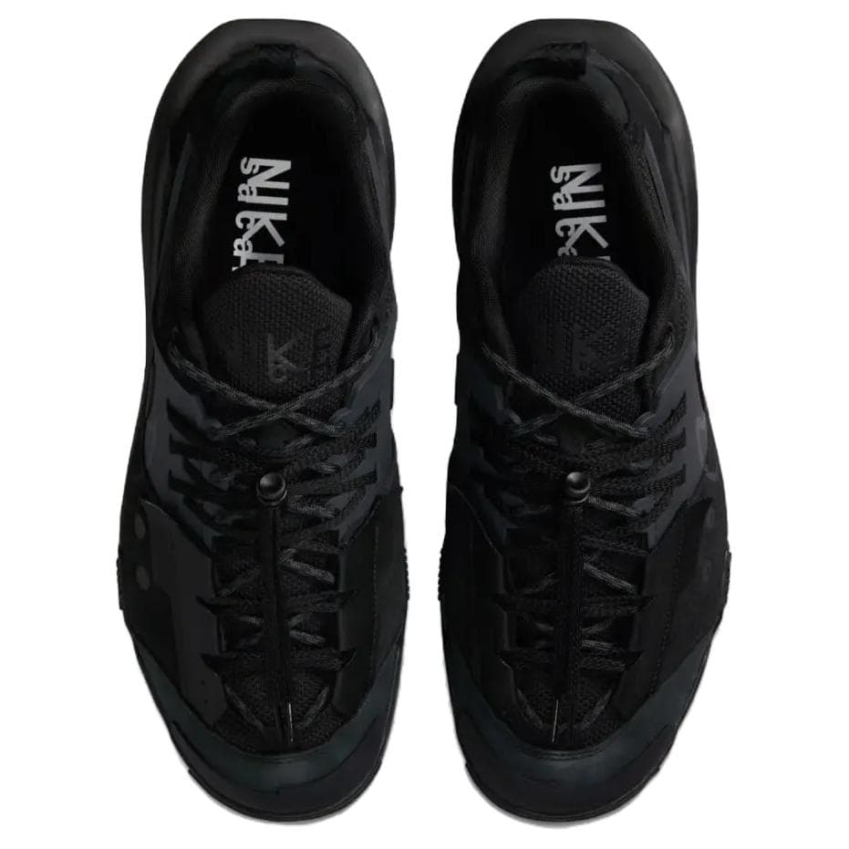 Кроссовки Nike x sacai Zegamadome SP Текстиль Кожа Низкий Топ Повседневная Обувь Мужская Черный Белый - изображение 4