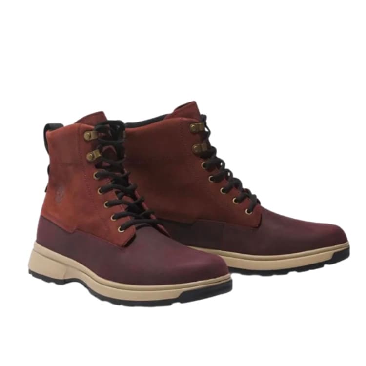 Ботинки Timberland Короткие Армейские Ботинки Мужские Бордовые - изображение 3