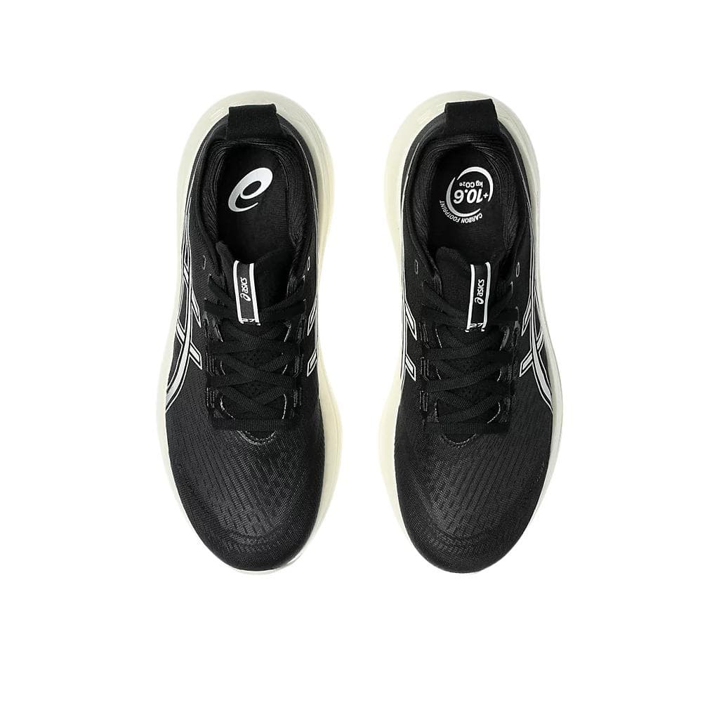 Кроссовки ASICS Гель Nimbus 27 Устойчивый к истиранию Низкий Топ Повседневная Обувь Мужская Черно-Белая Широкая Стопа - изображение 4