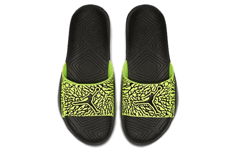 Сандалии Jordan Slides Black Yellow - изображение 3