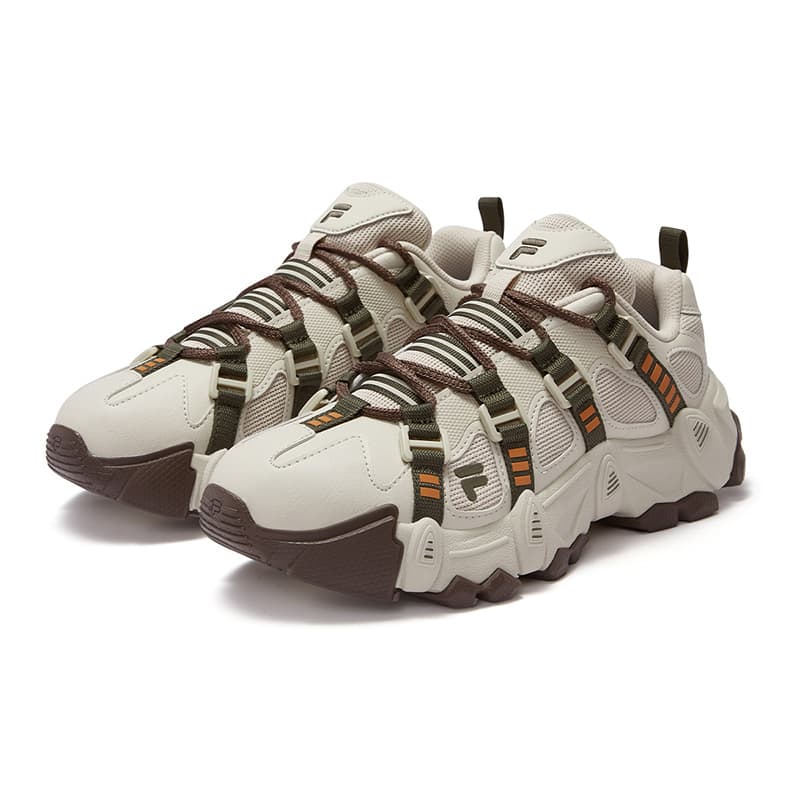 Кроссовки FILA FUSION EXOCET Горная Обувь Устойчивая к Износу Низкий Верх Повседневная Обувь Женская Миндально-Молочный Белый - изображение 3