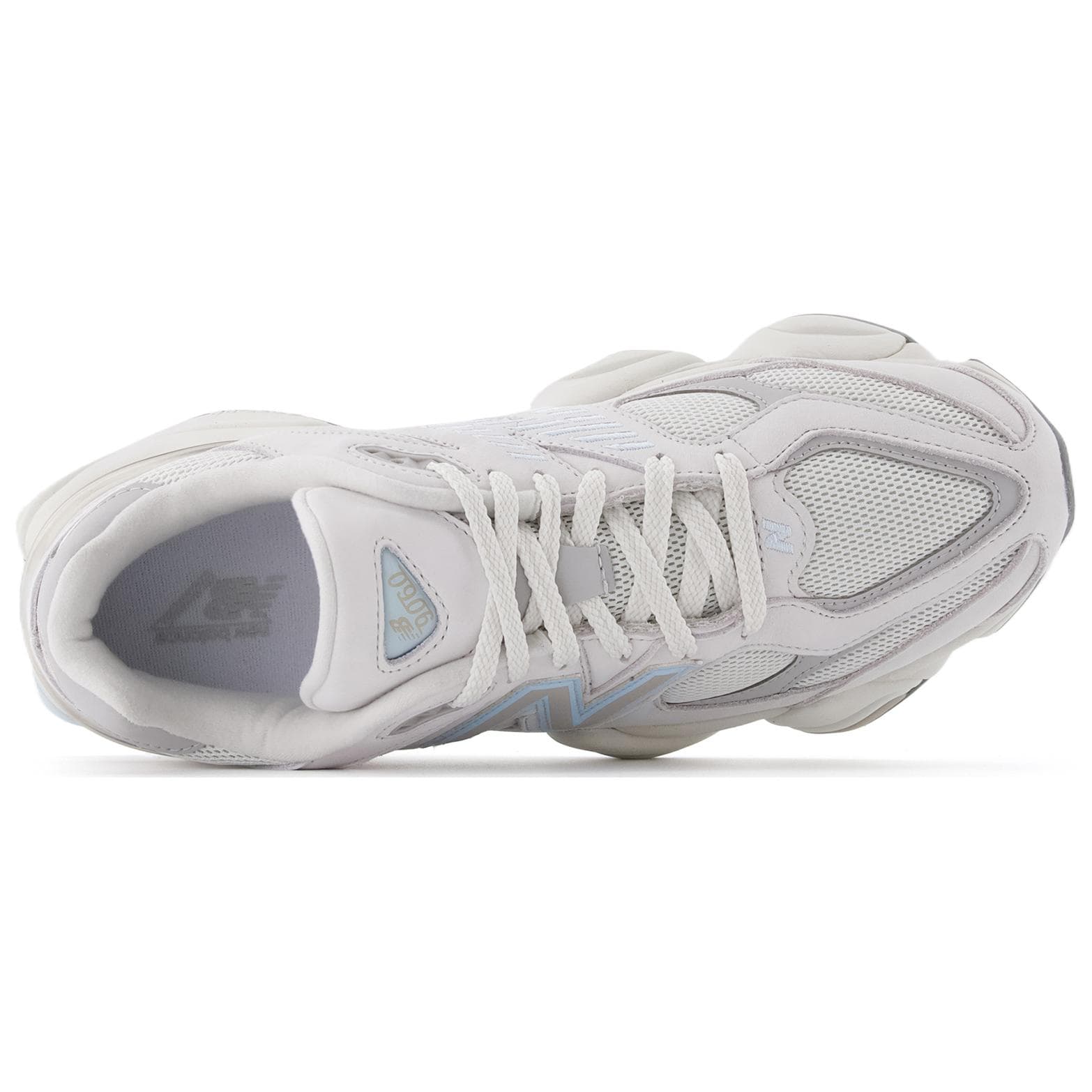 Кроссовки New Balance NB 9060 Удобная Устойчивая к истиранию Низкая Повседневная Обувь Унисекс Серый Белый - изображение 4