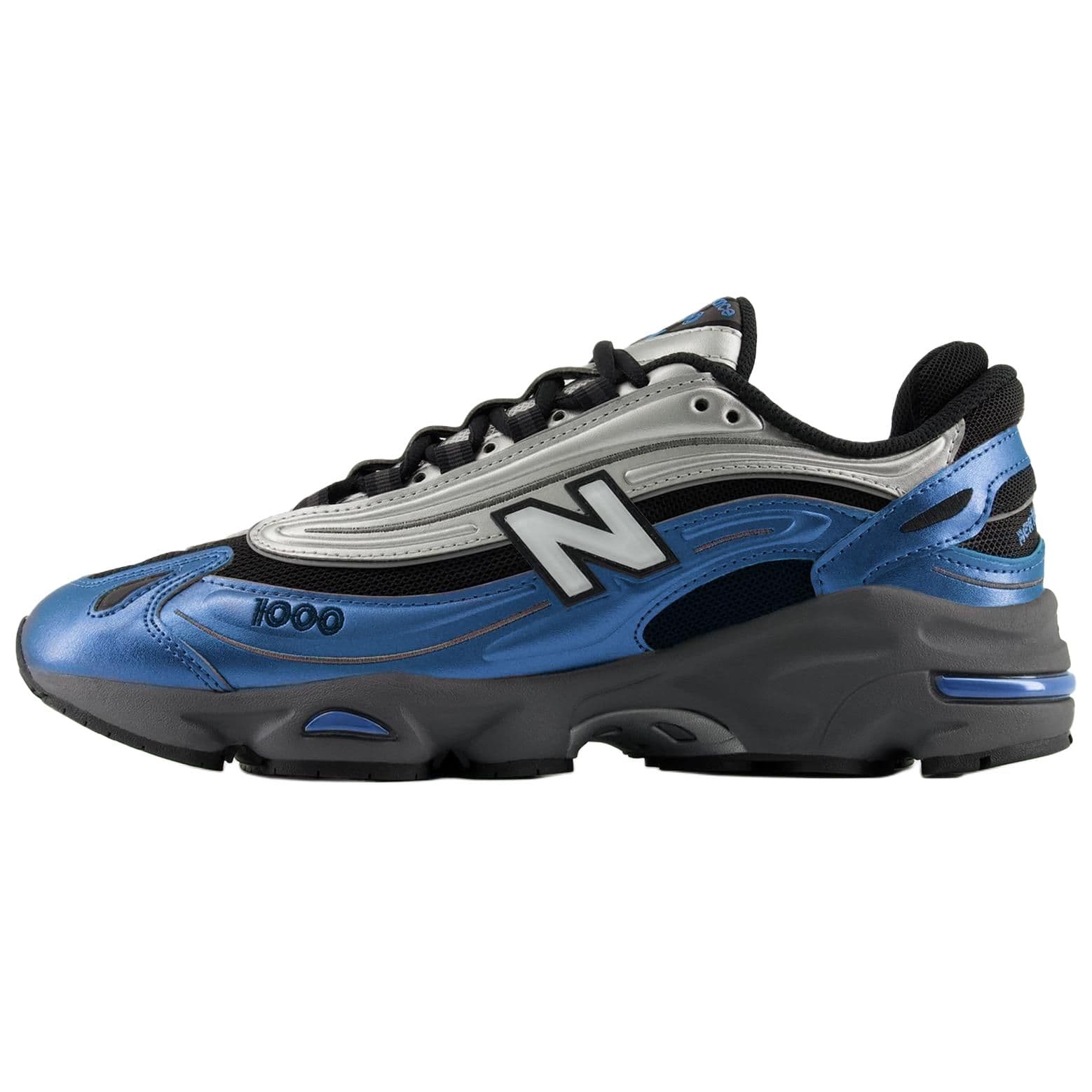Кроссовки New Balance 1000 Устойчивый к истиранию Низкий Топ Повседневная обувь Унисекс Синий и Серебряный Черный - изображение 1