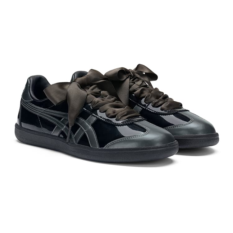 Кроссовки Onitsuka Tiger Tokuten Текстиль Кожа Низкий Верх Повседневная Обувь Унисекс Черный Серый - изображение 3