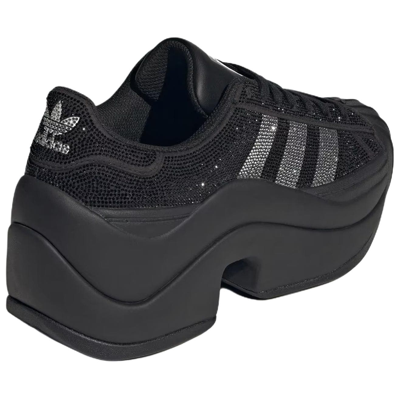 Кроссовки Adidas Originals Superstar Bold Текстиль Резина Low Топ Повседневная Обувь Женская Черная - изображение 5