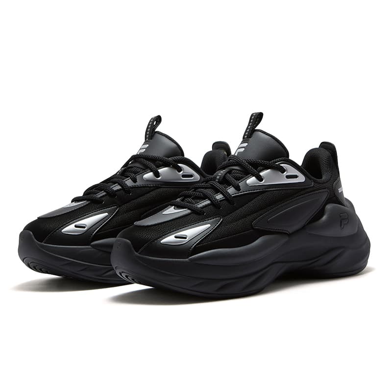 Кроссовки FILA FUSION BUZZARD Meteorite Shoes Текстиль Синтетическая кожа Увеличение высоты Повседневная обувь Женская Черный - изображение 3