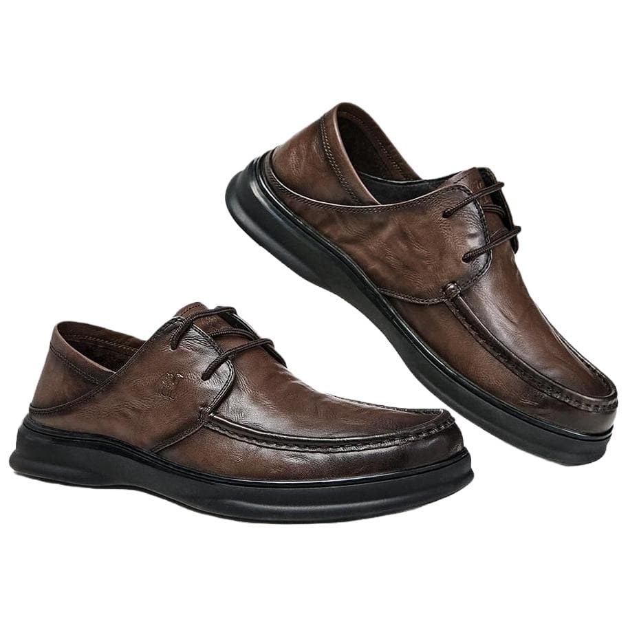 Camel Color Casual Leather Shoes Men's Верблюжий цвет Повседневные кожаные туфли Мужские - изображение 2