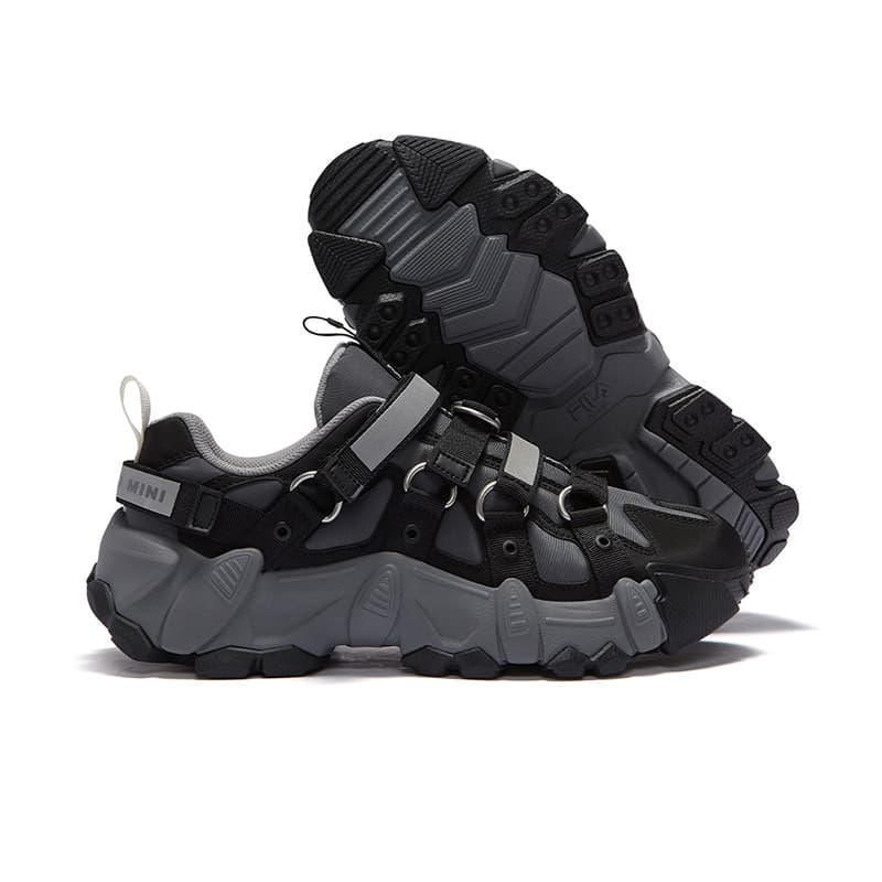 Кроссовки PERKS AND MINI x FILA FUSION Exocet ii Низкий Топ Повседневная Обувь Мужская Тень Черный Серый Черный - изображение 5