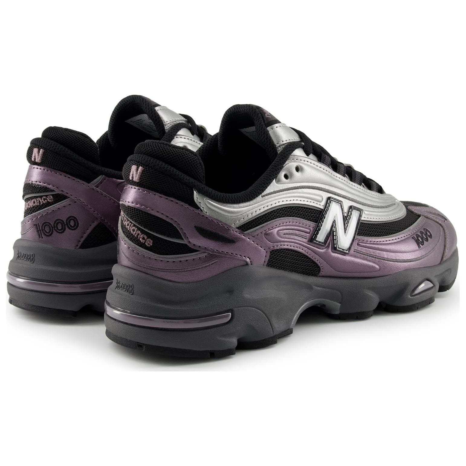 Кроссовки New Balance 1000 Износостойкий и Легкий Низкий Топ Повседневная Обувь Унисекс Черный Фиолетовый - изображение 4