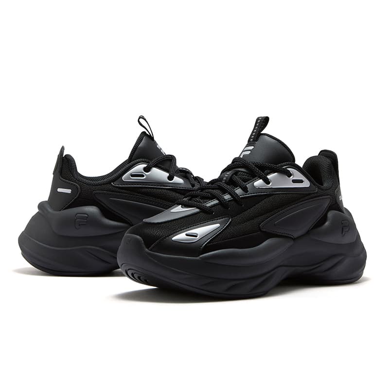 Кроссовки FILA FUSION BUZZARD Meteorite Shoes Текстиль Синтетическая кожа Увеличение высоты Повседневная обувь Женская Черный - изображение 7
